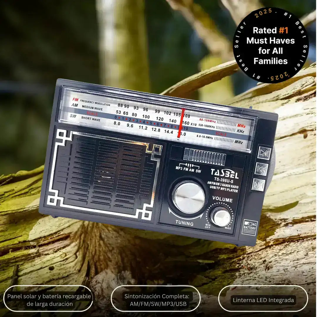 Radio Solar de Emergencia 6 en 1 — ¡Tu mejor aliado ante cualquier corte de luz! - HOUSKYCHILE