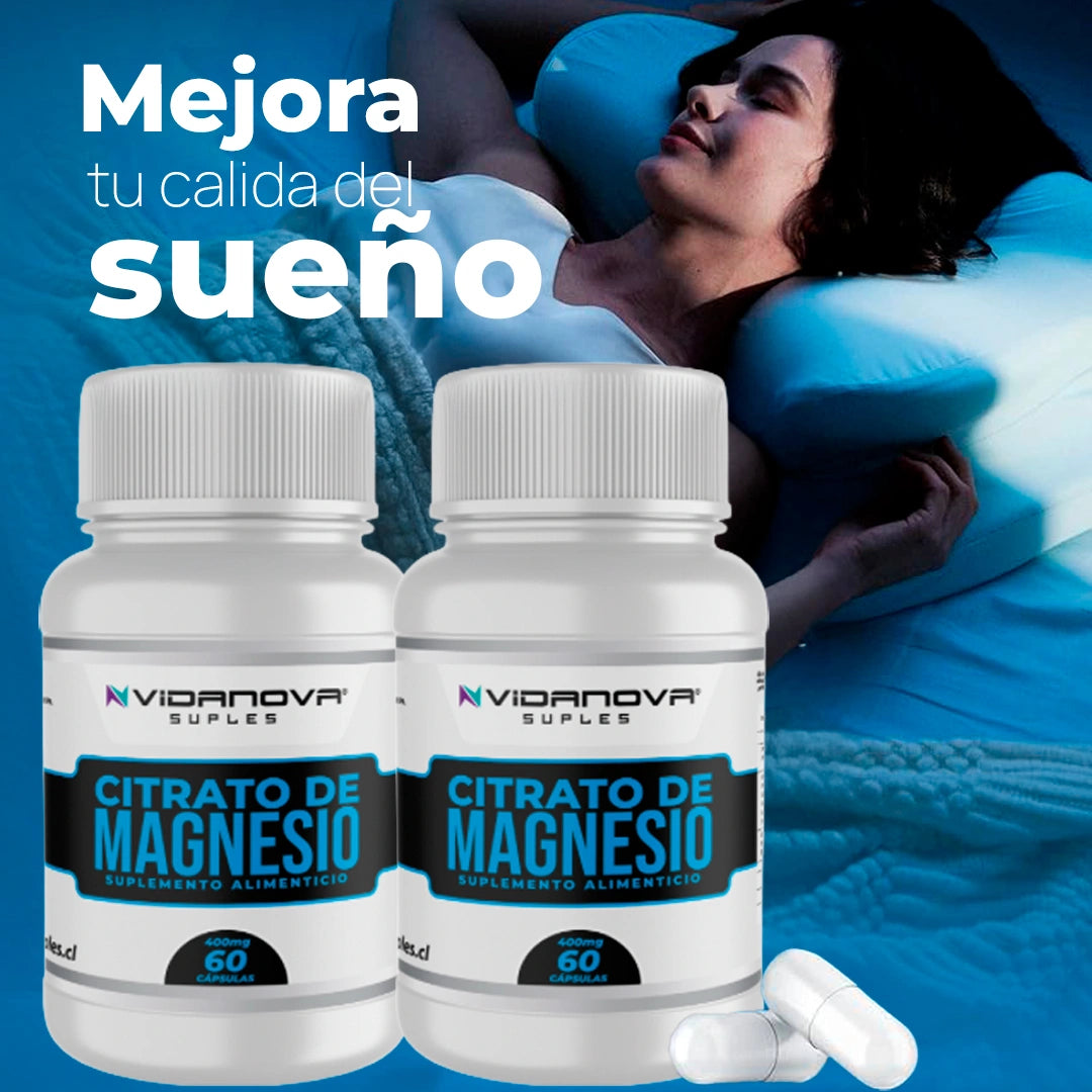 Citrato de Magnesio 400 mg – 60 cápsulas | Vidanova® Suples - HOUSKYCHILE