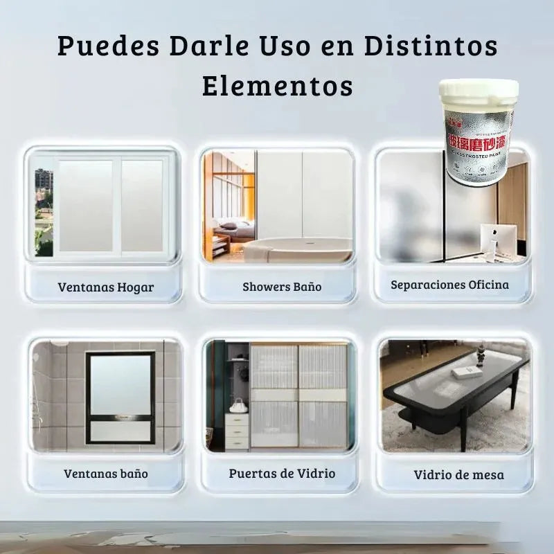Pintura de Vidrio Esmerilado® - Privacidad y Estilo en Ventanas, Puertas y Oficinas - HOUSKYCHILE