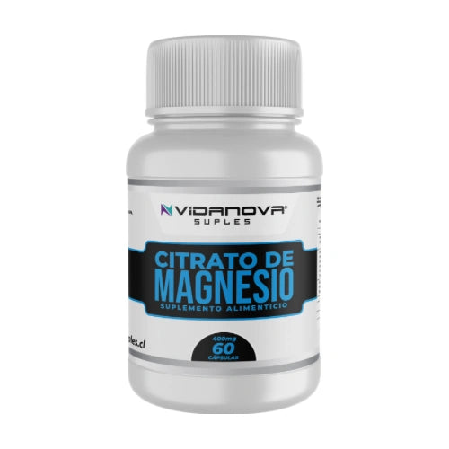Citrato de Magnesio 400 mg – 60 cápsulas | Vidanova® Suples - HOUSKYCHILE