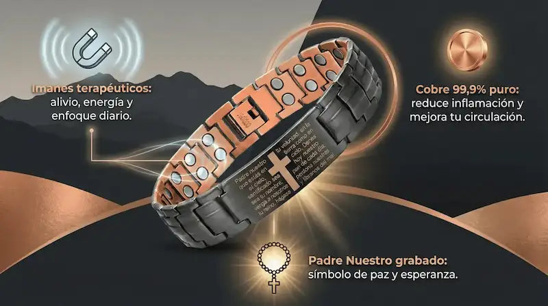 RUDHAL : PULSERA MAGNETICA DE COBRE - HOUSKYCHILE