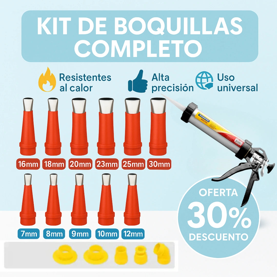 Kit de Boquillas Pro para Pistola Calafatera – ¡Aplica como experto sin serlo! - HOUSKYCHILE
