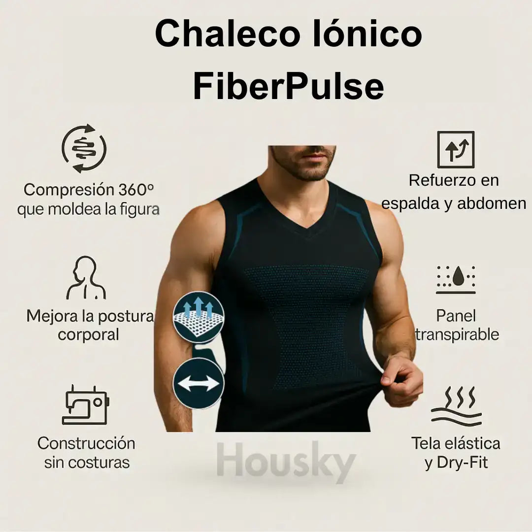 Chaleco Iónico FiberPulse™: Define tu estilo con Tecnologia avanzada - HOUSKYCHILE