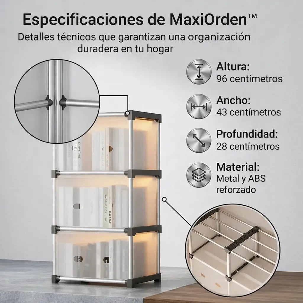 🏡MaxiOrden™- Organizador Multifuncional Apilable 3 Niveles - HOUSKYCHILE