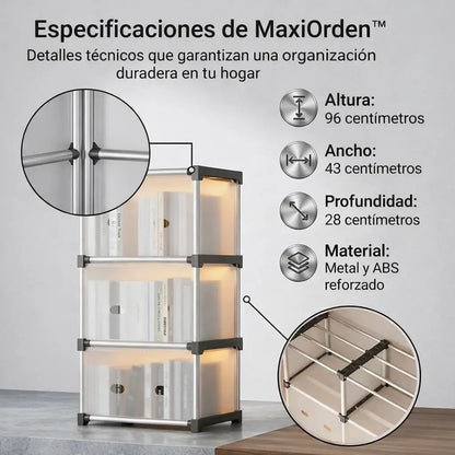🏡MaxiOrden™- Organizador Multifuncional Apilable 3 Niveles - HOUSKYCHILE