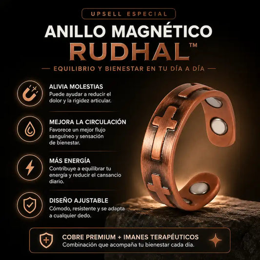 ANILLO MAGNETICO RUDHAL 100% COBRE - HOUSKYCHILE