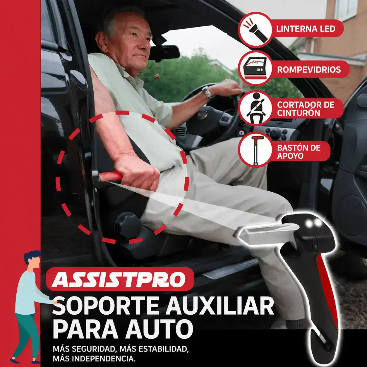 AutoAssist Pro | Manilla de asistencia para puerta de auto