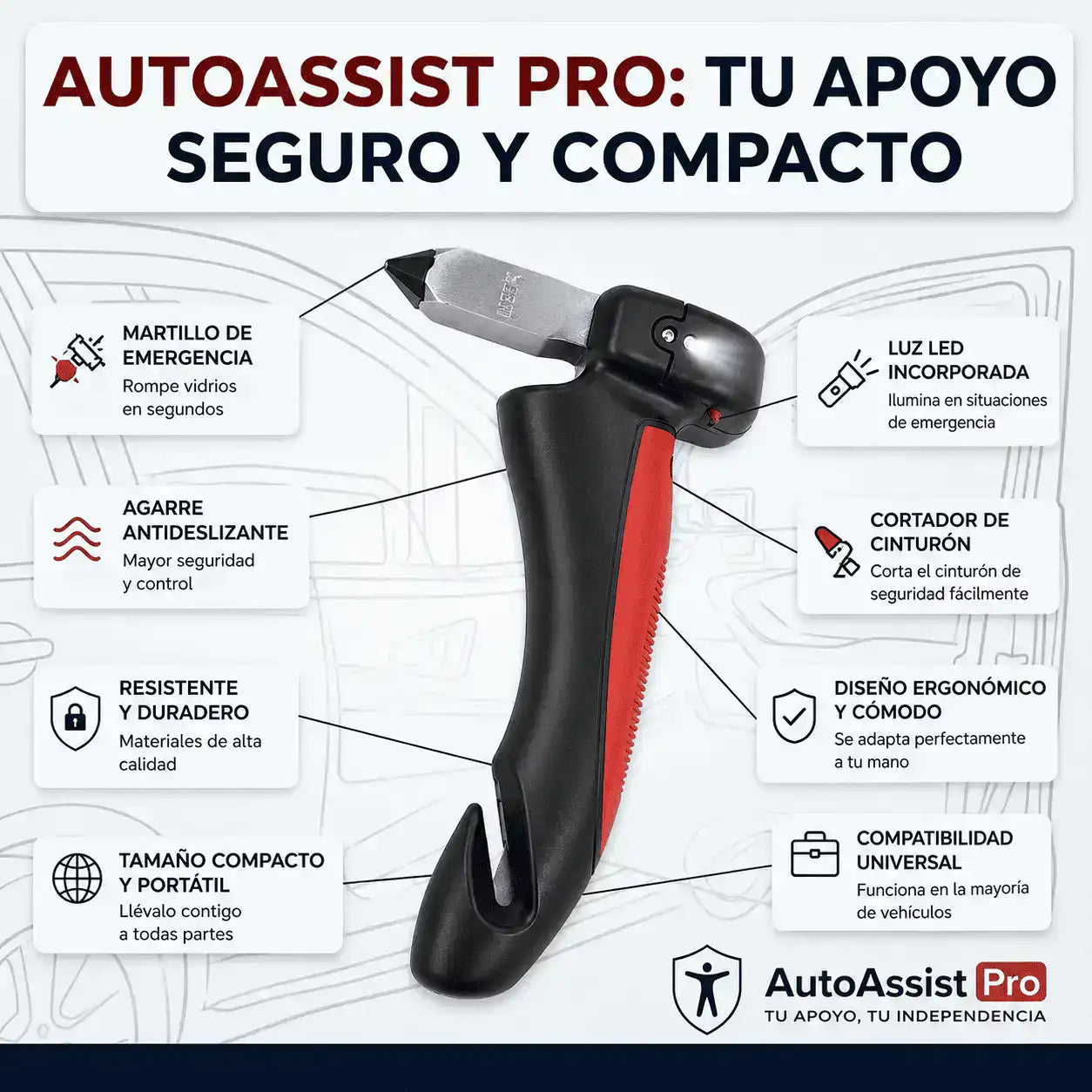AutoAssist Pro | Manilla de asistencia para puerta de auto