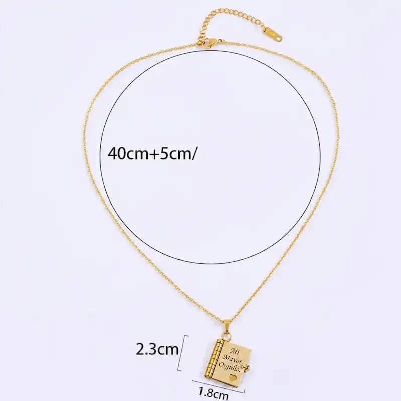 Mi Gran Orgullo | Collar Libro de Graduación 🎓 - HOUSKYCHILE