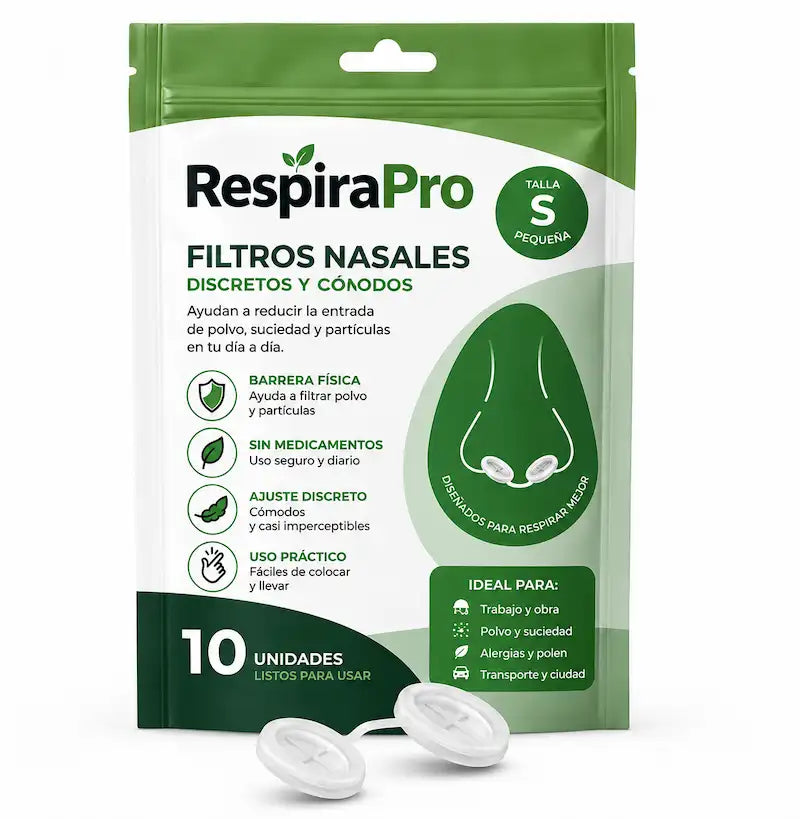 RespiraPro ™ | Filtros nasales de 3 capas contra polvo y partículas