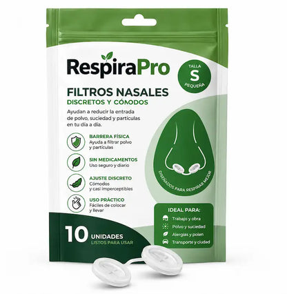 RespiraPro ™ | Filtros nasales de 3 capas contra polvo y partículas