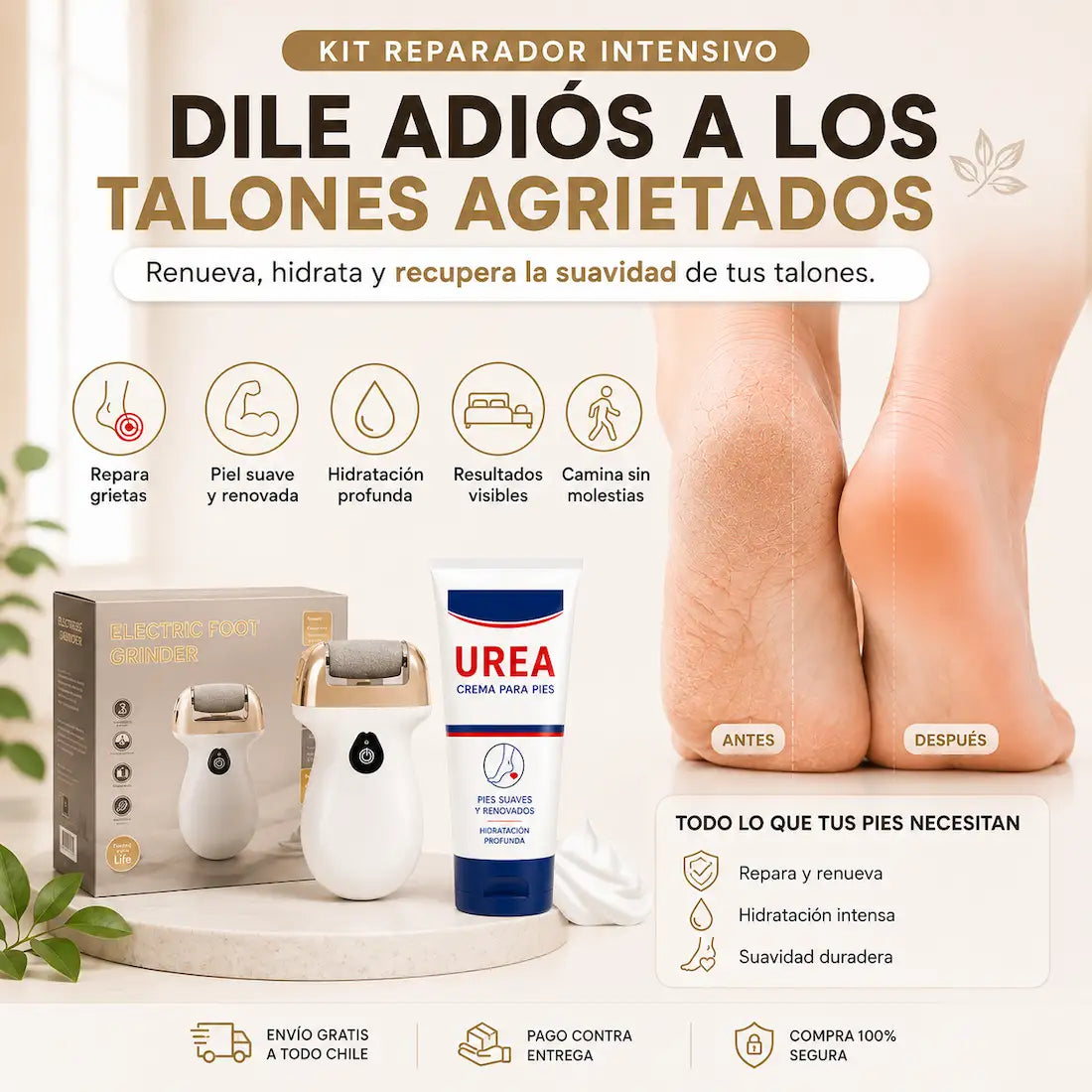 Kit Reparador Intensivo para Talones Agrietados - HOUSKYCHILE