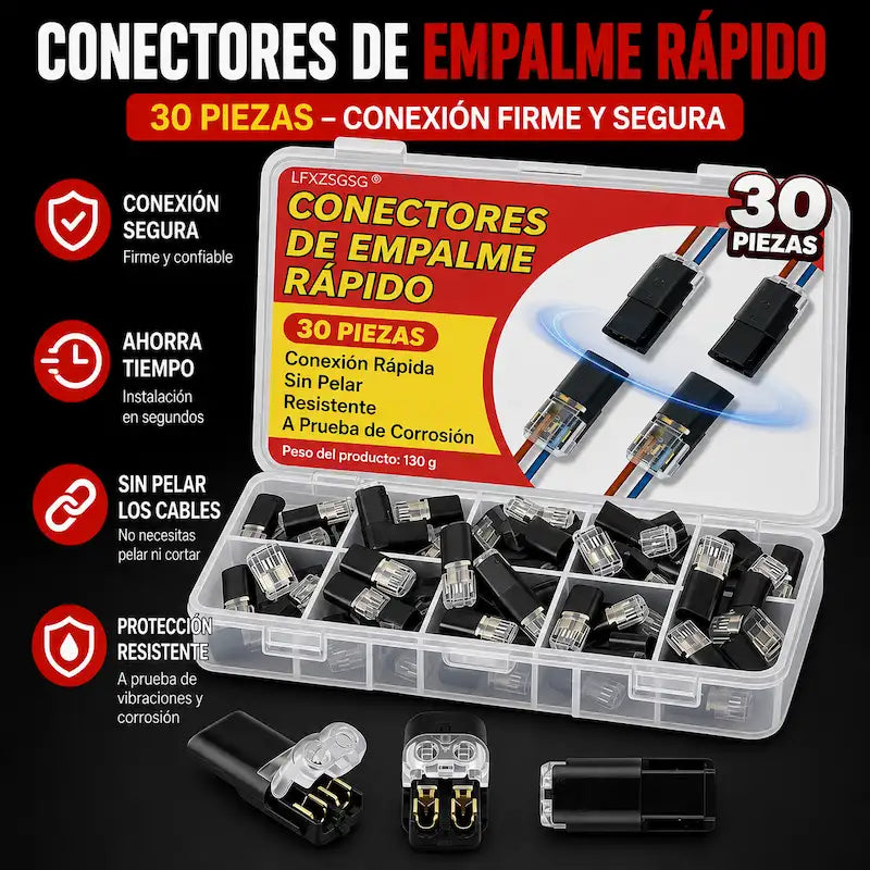 ConectaClic™ | Set de 30 Conectores de Empalme Rápido - HOUSKYCHILE