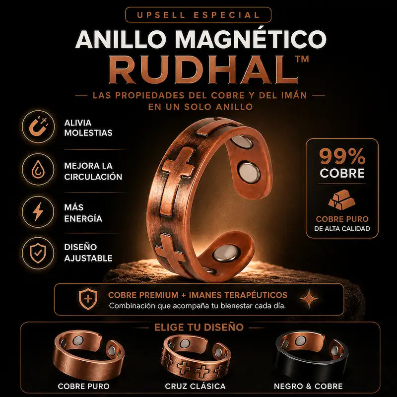 ANILLO MAGNÉTICO RUDHAL™ | Bienestar que llevas contigo.