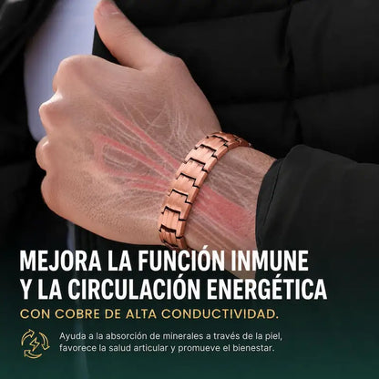 PULSERA MAGNETICA DE COBRE  INCLUYE EMPAQUE Y HERRAMIENTA DE AJUSTE