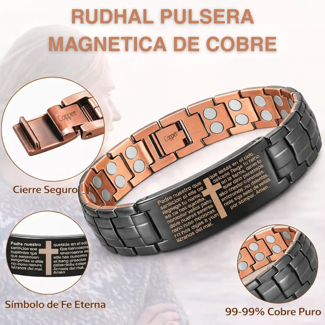 RUDHAL : PULSERA MAGNETICA DE COBRE - HOUSKYCHILE