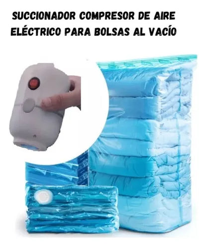 Compresor Eléctrico + 2 Bolsas Grandes al Vacío Reutilizables ¡De Regalo! 🎁 - HOUSKYCHILE