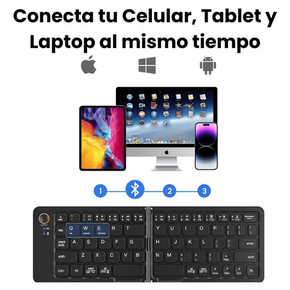 TECKNET | Teclado Plegable, Portátil para Celular, Tablet o PC - HOUSKYCHILE