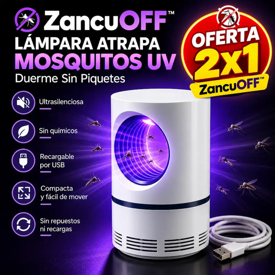 ZancuOFF™ 2X1 | Combate las plagas de zancudos sin insecticidas ni aerosoles.