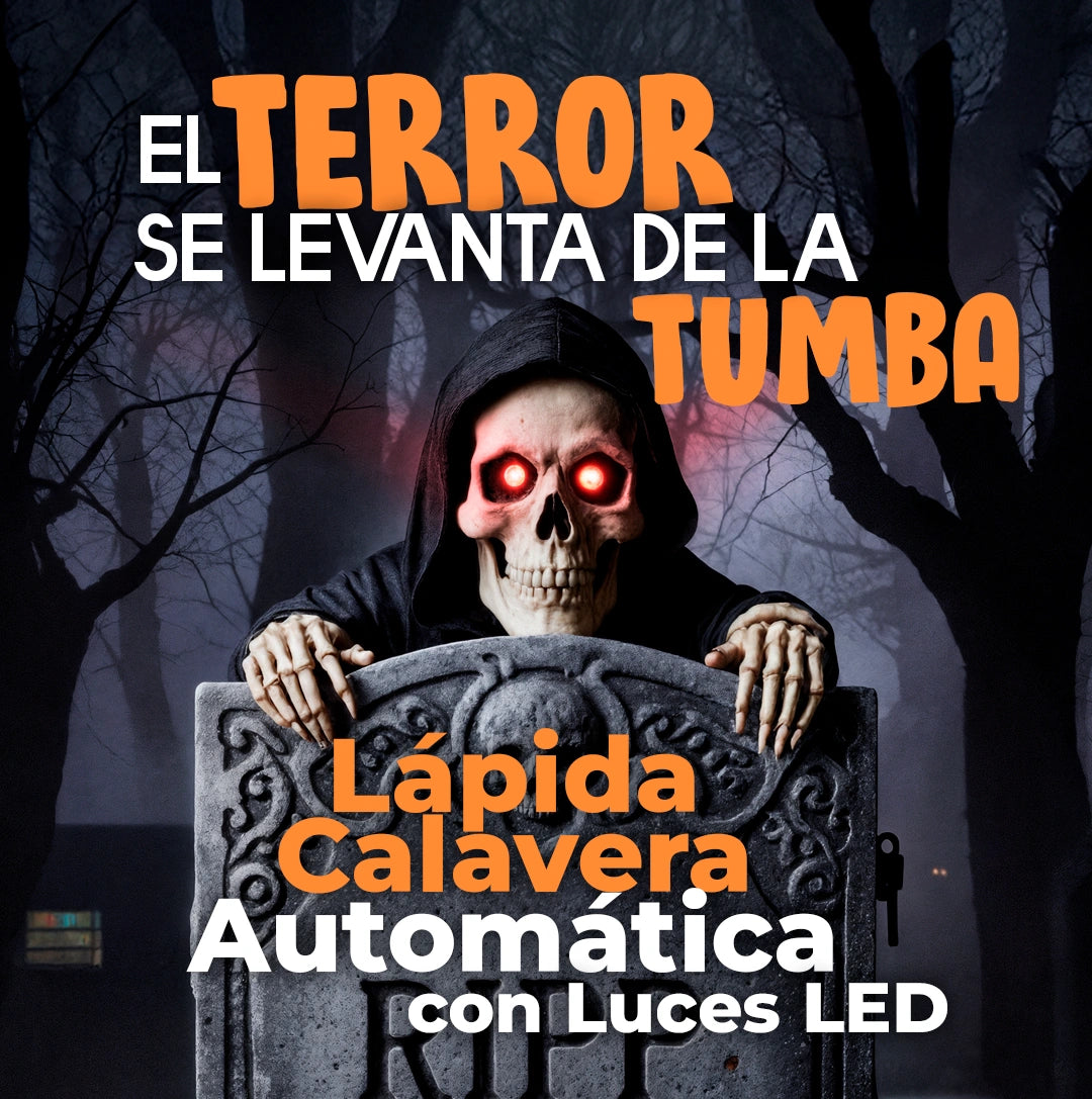 RIP Motion™- Lápida Calavera Automática con Luces LED! 💀✨ - HOUSKYCHILE