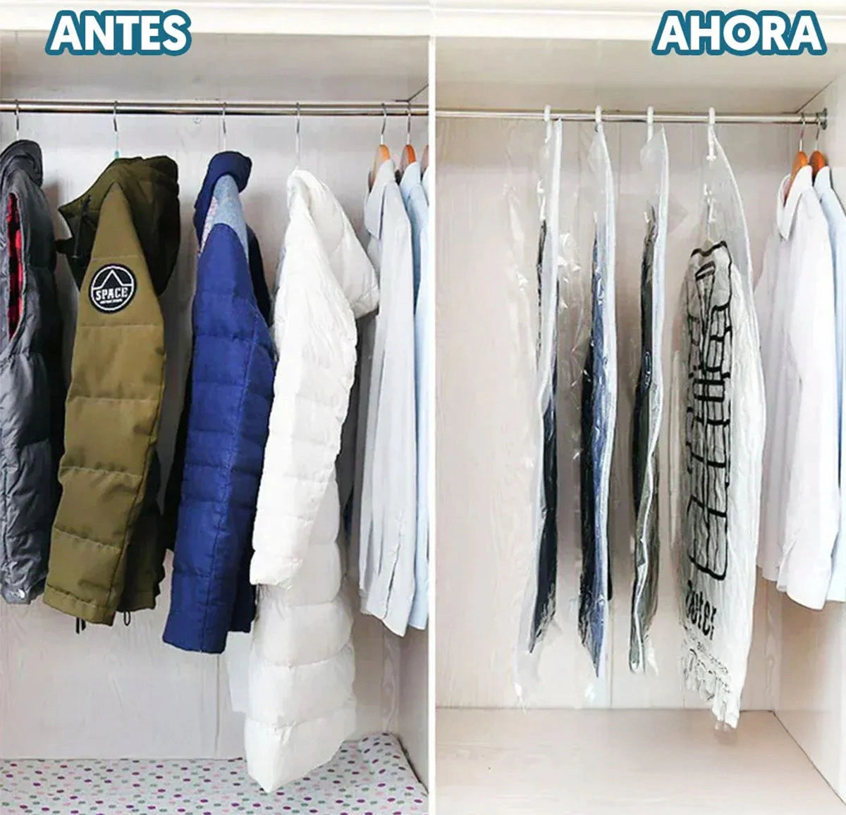 Compresor Eléctrico + 2 Bolsas Grandes al Vacío Reutilizables ¡De Regalo! 🎁 - HOUSKYCHILE