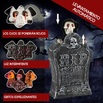 RIP Motion™- Lápida Calavera Automática con Luces LED! 💀✨ - HOUSKYCHILE