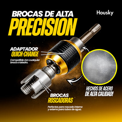 Pack Del Maestro™ | 2 Brocas para Rosca Interna y Externa + 1 Adaptador de Taladro