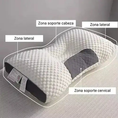 KIT ORTOPÉDICO: ALMOHADA CERVICAL + COJÍN SOPORTE PIERNAS - HOUSKYCHILE