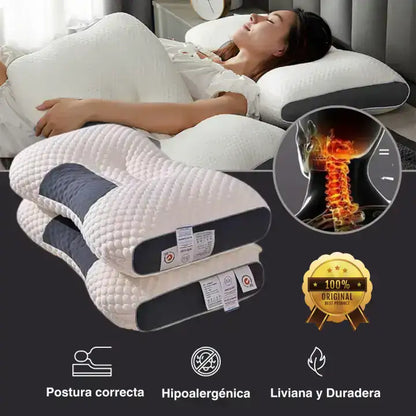 KIT ORTOPÉDICO: ALMOHADA CERVICAL + COJÍN SOPORTE PIERNAS - HOUSKYCHILE