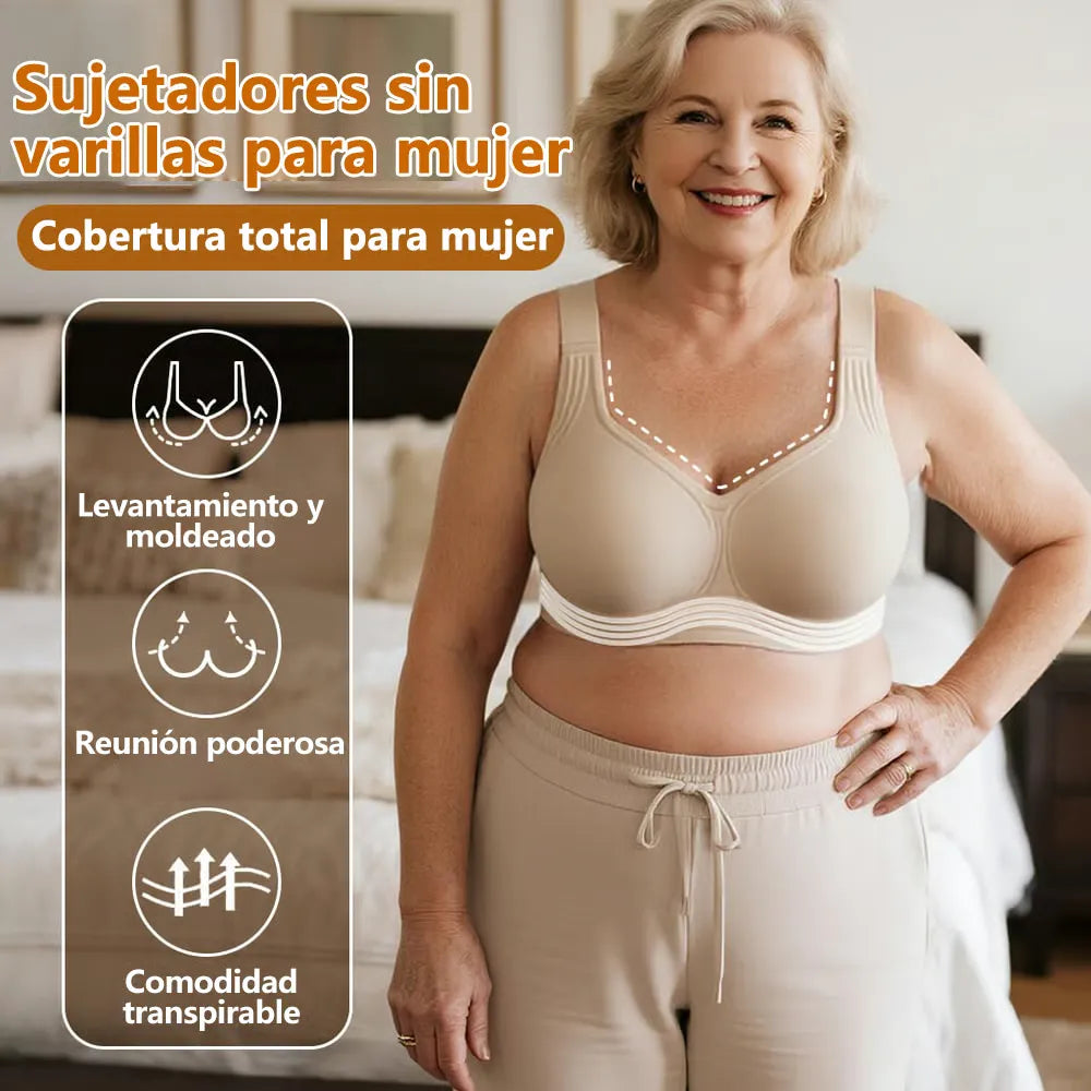 Velura✨- Sostén con Máximo confort sin alambres,cobertura total que moldea tu figura - HOUSKYCHILE