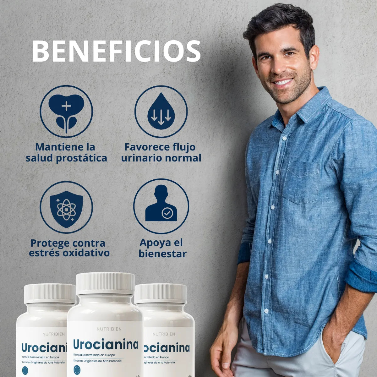 🌿UROCIANINA – Apoyo natural para la salud de la próstata - HOUSKYCHILE