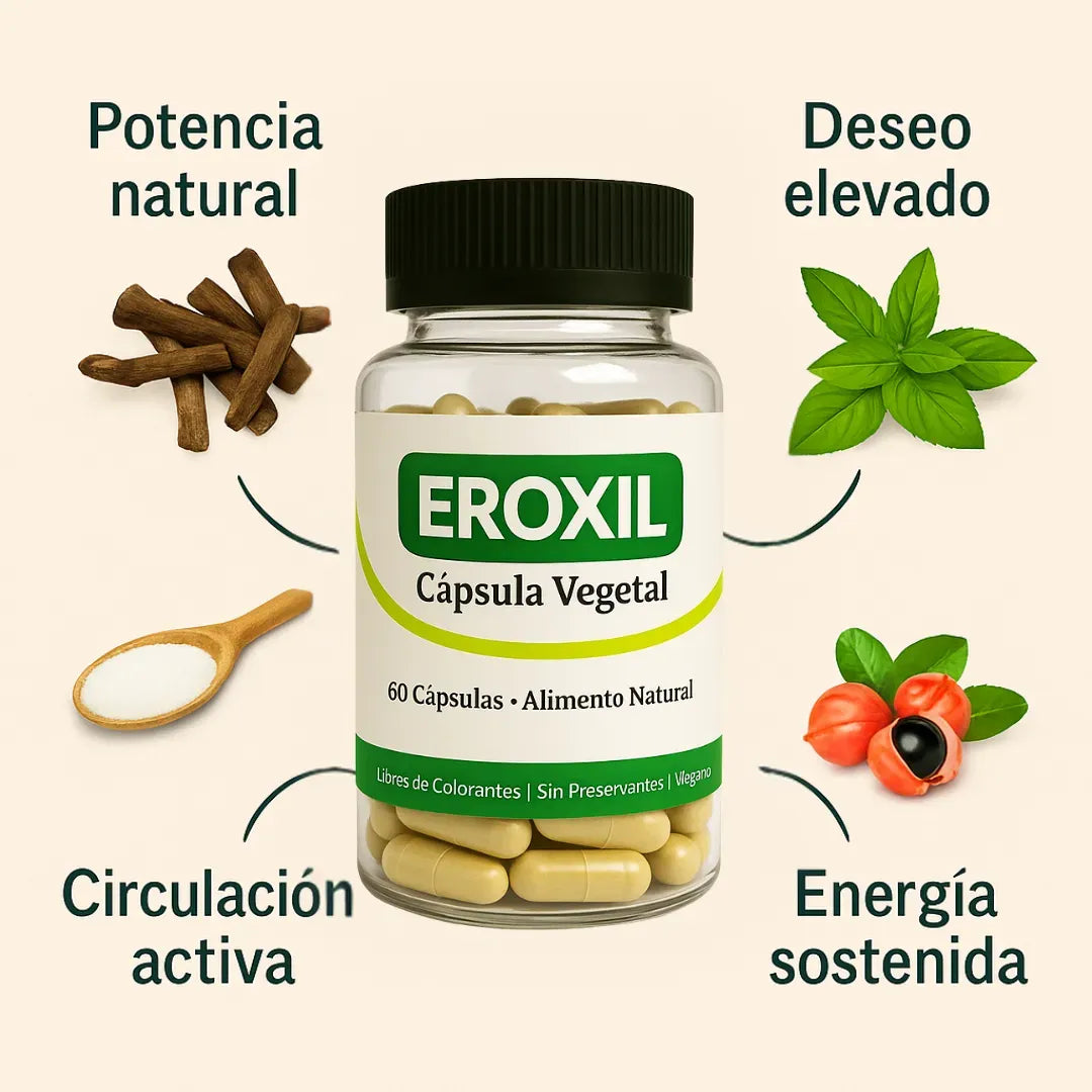 EROXIL® Potenciador Natural Masculino – Aumenta tu Potencia y Confianza 💪 - HOUSKYCHILE