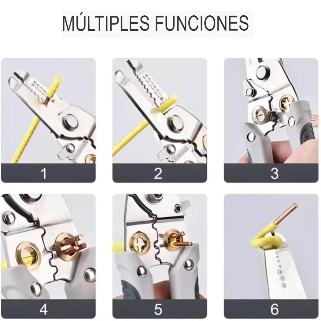 Alicate Multifuncional de Acero 6 en 1 – La Herramienta que No Puede Faltar en Tu Caja