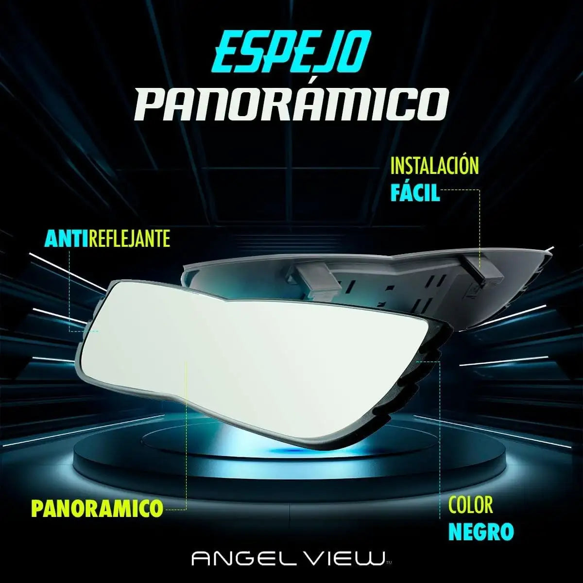 Máxima Visión 360° – Espejo Retrovisor Gran Angular que Elimina los Puntos Ciegos