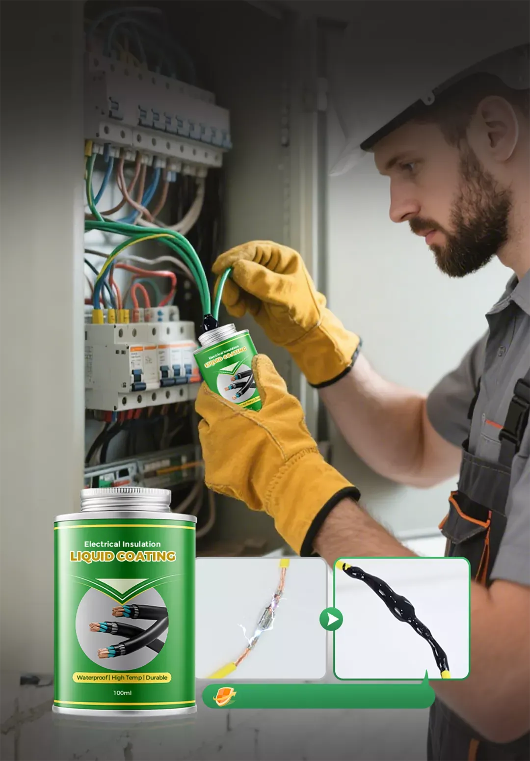 Cablok® 🛡️ Cinta Aislante Líquida Impermeable - HOUSKYCHILE