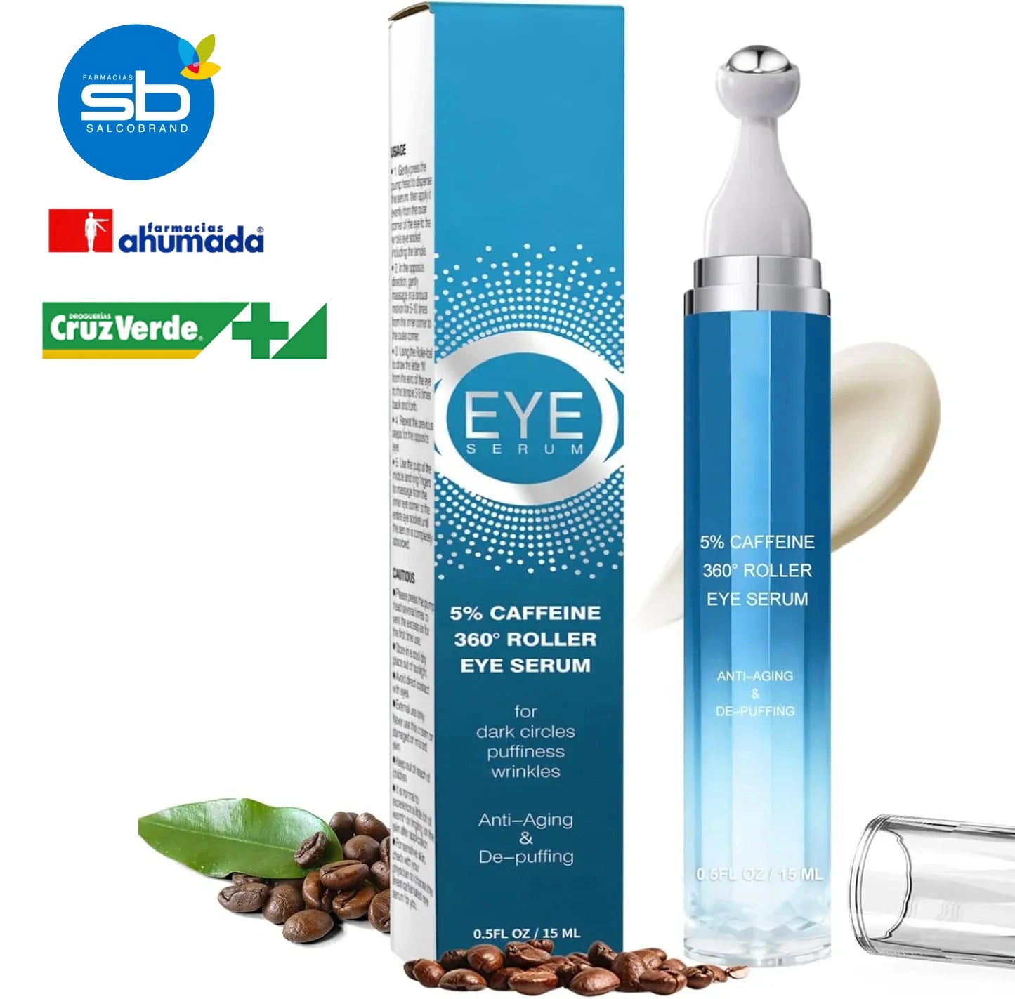 Eye™ - Sérum Coreano contorno de Ojos con Cafeína 5% – Antiedad, Reduce Ojeras - HOUSKYCHILE