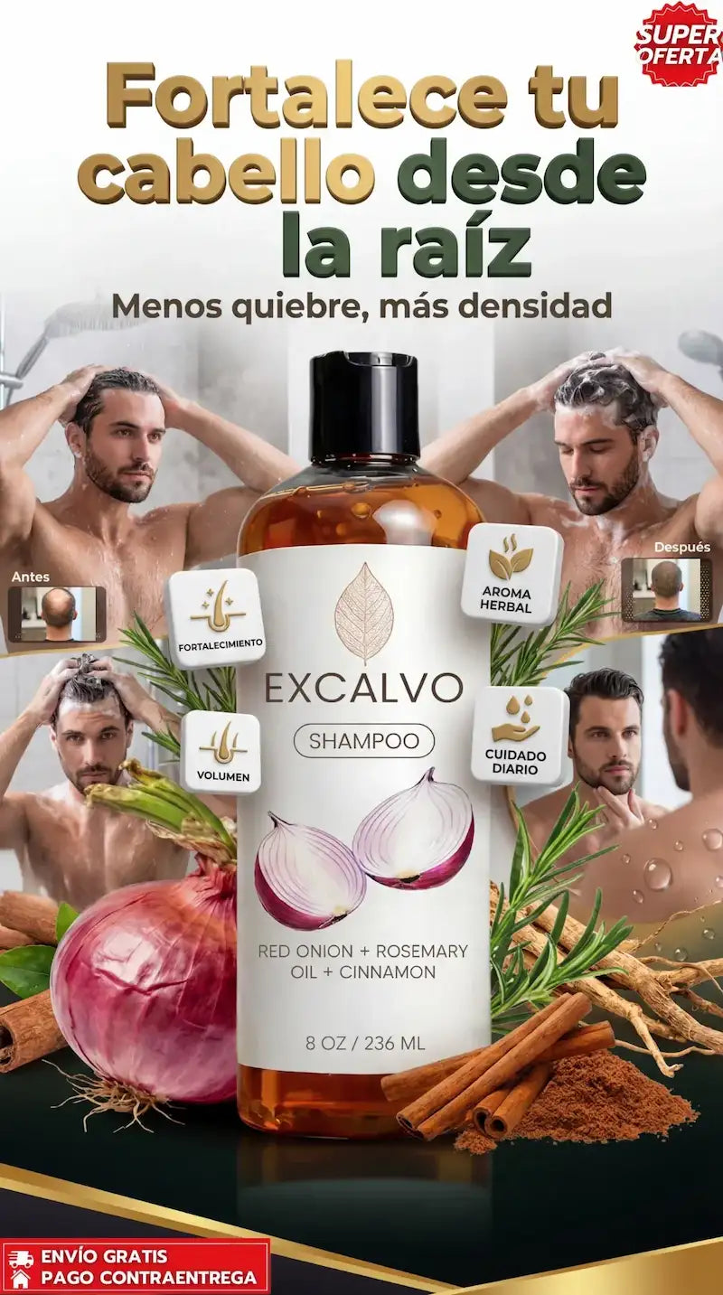 Excalvo | |Ayuda a reducir la caída del cabello y recuperar la densidad capilar