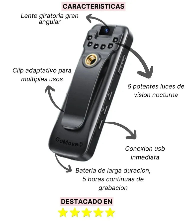 GoMove| VideoCámara FULL ULTRA HD - HOUSKYCHILE