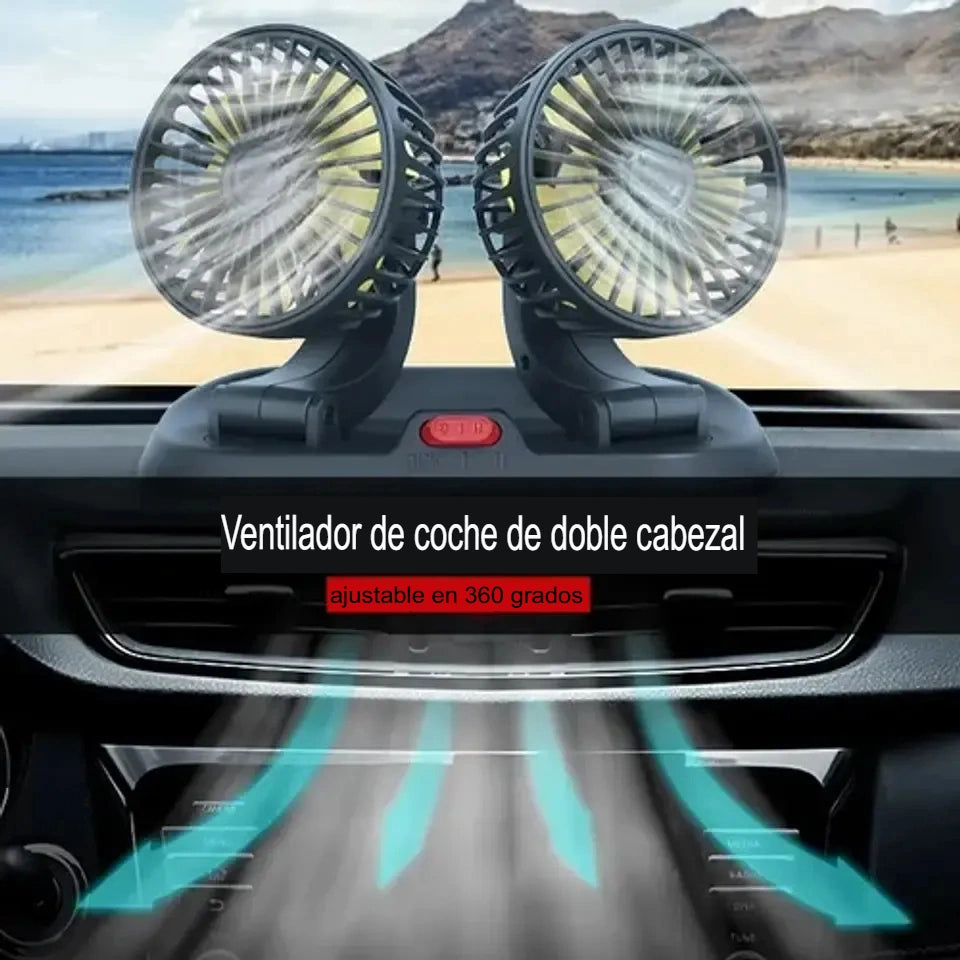 🚗 Ventilador Doble para Auto 360° – Aire fresco y comodidad en cada viaje - HOUSKYCHILE
