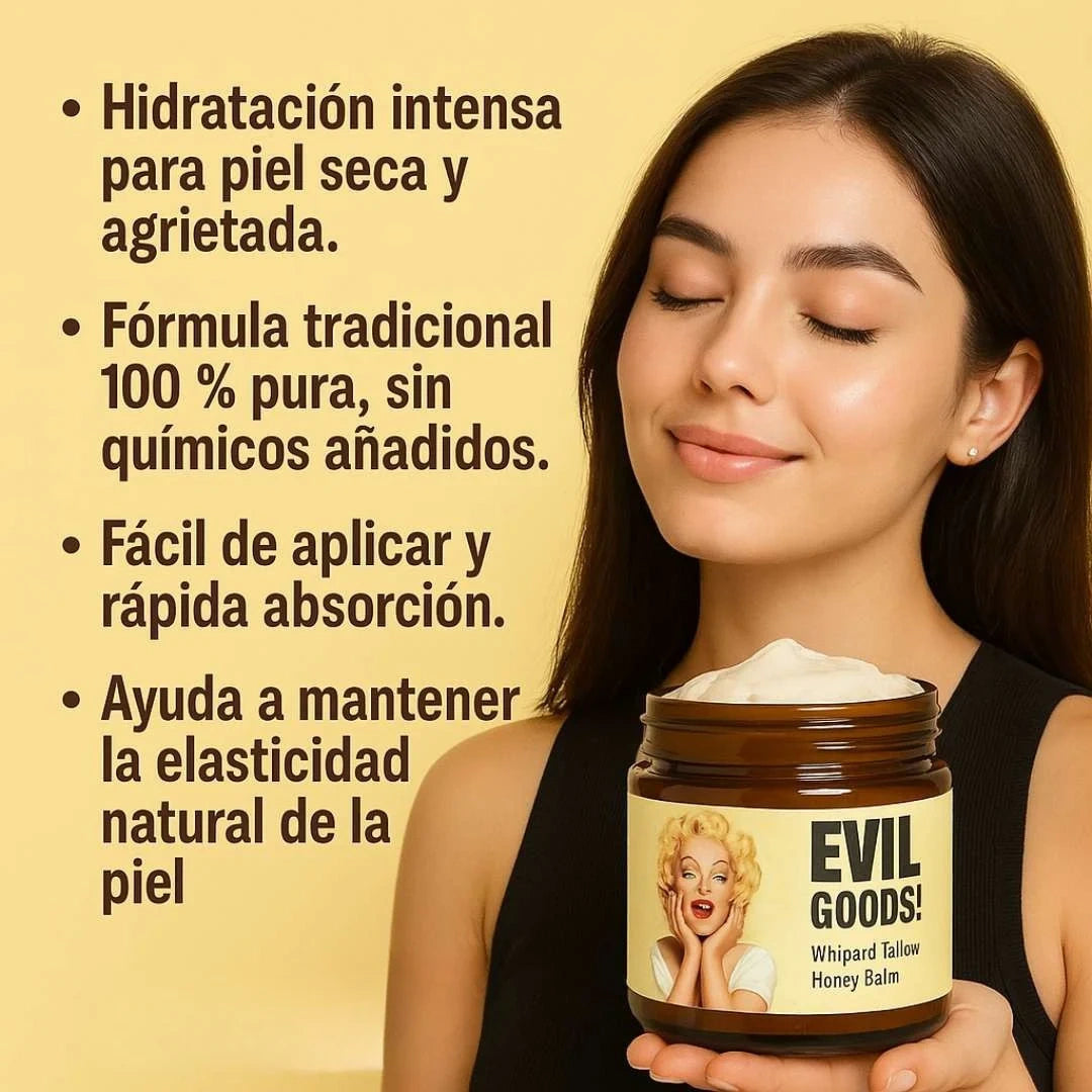 Crema Hidratante Natural con Sebo de Res y Miel