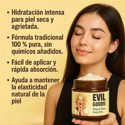 Crema Hidratante Natural con Sebo de Res y Miel