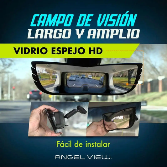 Máxima Visión 360° – Espejo Retrovisor Gran Angular que Elimina los Puntos Ciegos