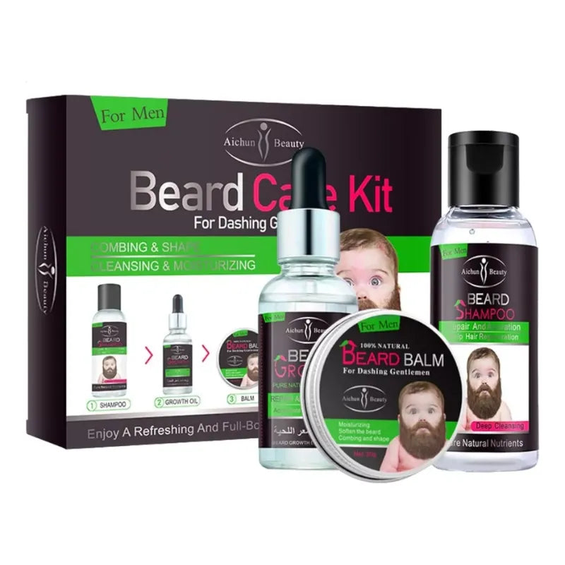 Kit para Barba 3 en 1: Crece, Moldea y Cuida Tu Estilo - HOUSKYCHILE