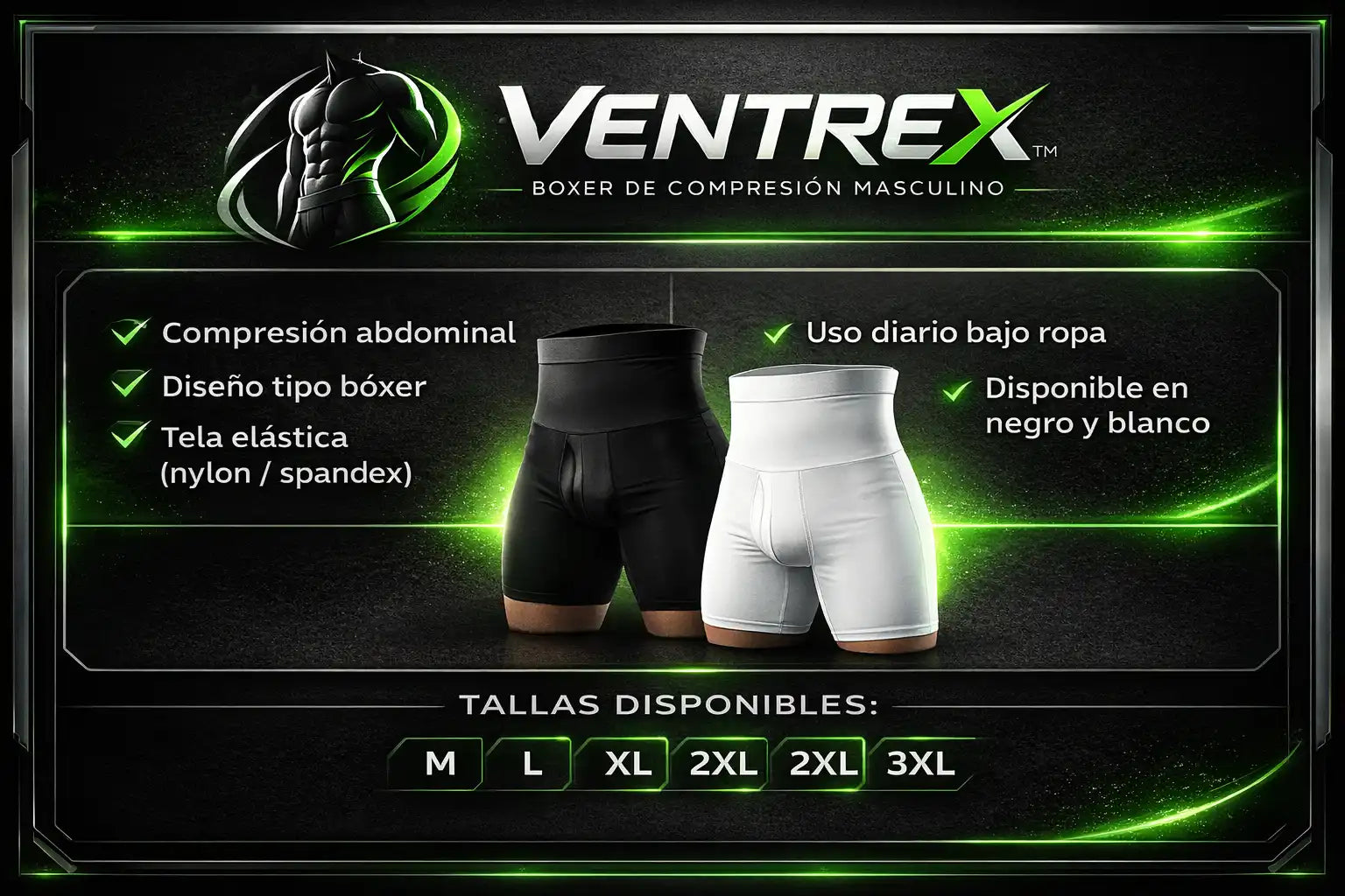Ventrex™ Boxer de Compresión Masculino - HOUSKYCHILE